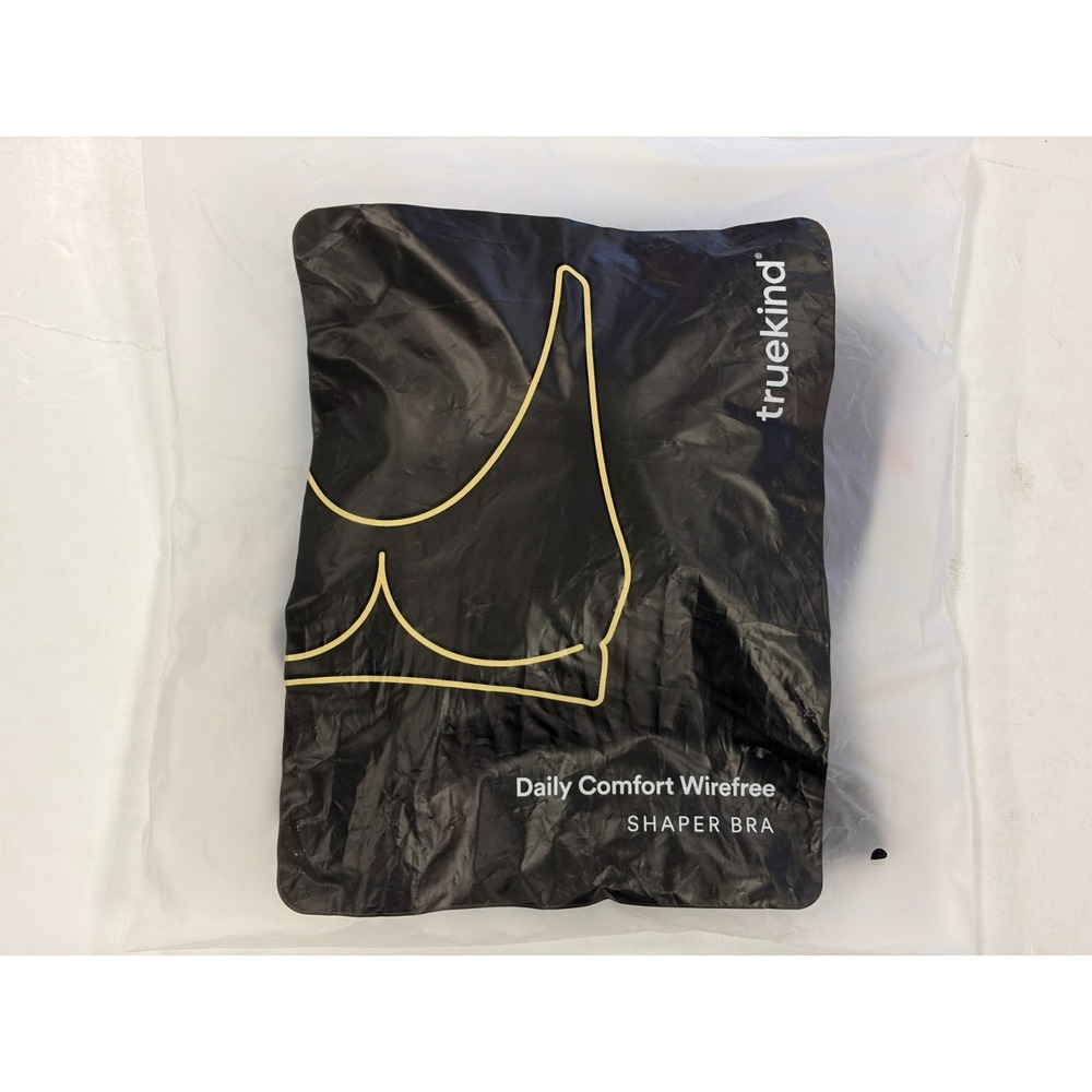 Truekind Daily Comfort Wirefree Shaper Bra Women's 3XL Black Wireless Seamless N